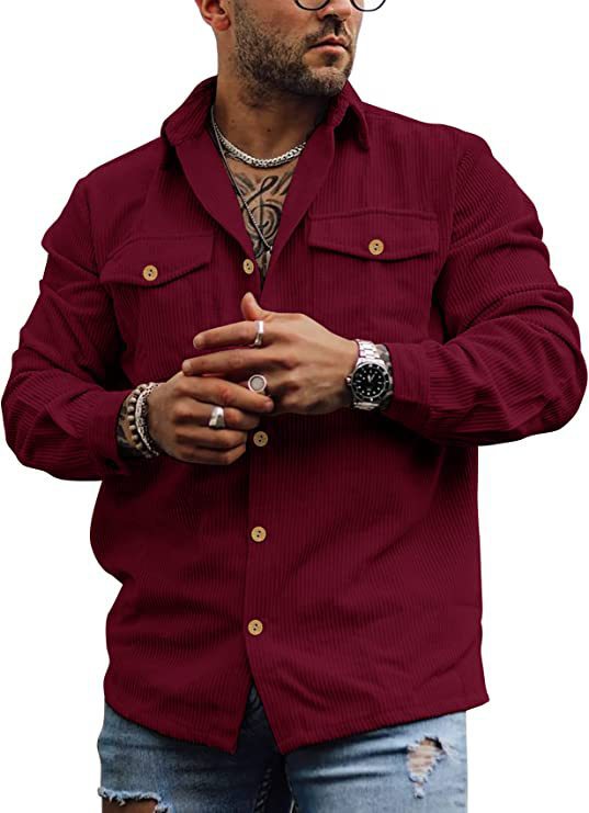 Men's Outdoor Vintage Corduroy Shirt Jacket